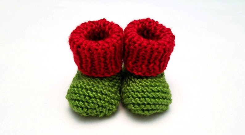 Christmas Baby Booties Christmas Baby Shoes Christmas | Etsy
