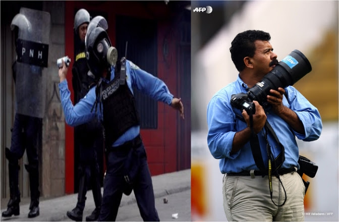 Policía ataca otra vez a corresponsal de AFP en Honduras durante cobertura de manifestación