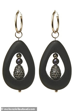 Black Diamonds & pearls hoops, $1,595; mckenzieliautaud.com