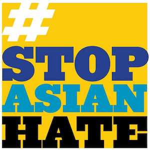 Image with the # and the words STOP ASIAN HATE