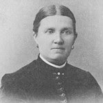 Lucy Hannah White Flake A black and white portrait of Lucy Hannah White Flake.