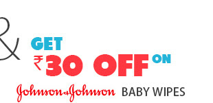 & Get Rs 30 OFF On Johnson & Johnson Baby Skincare Wipes