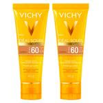 Vichy Idéal Soleil Clarify Kit com 2 Unidades  Protetor Solar Facial com Cor FPS60 - Morena