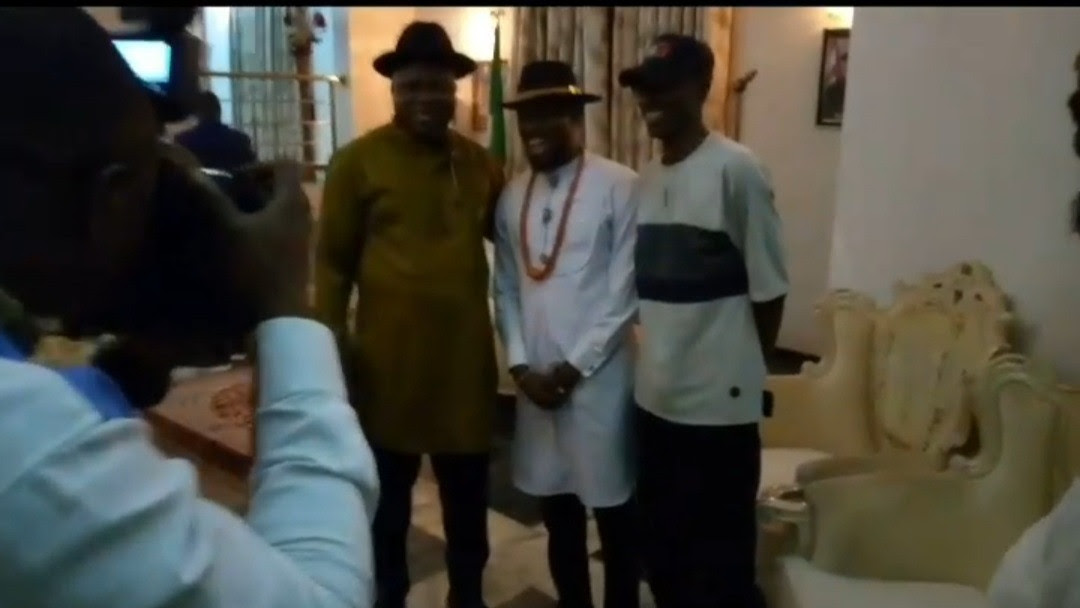 Bayelsa state governor, Duoye Diri, receives BBNaija star, TrikyTee, at the state government house