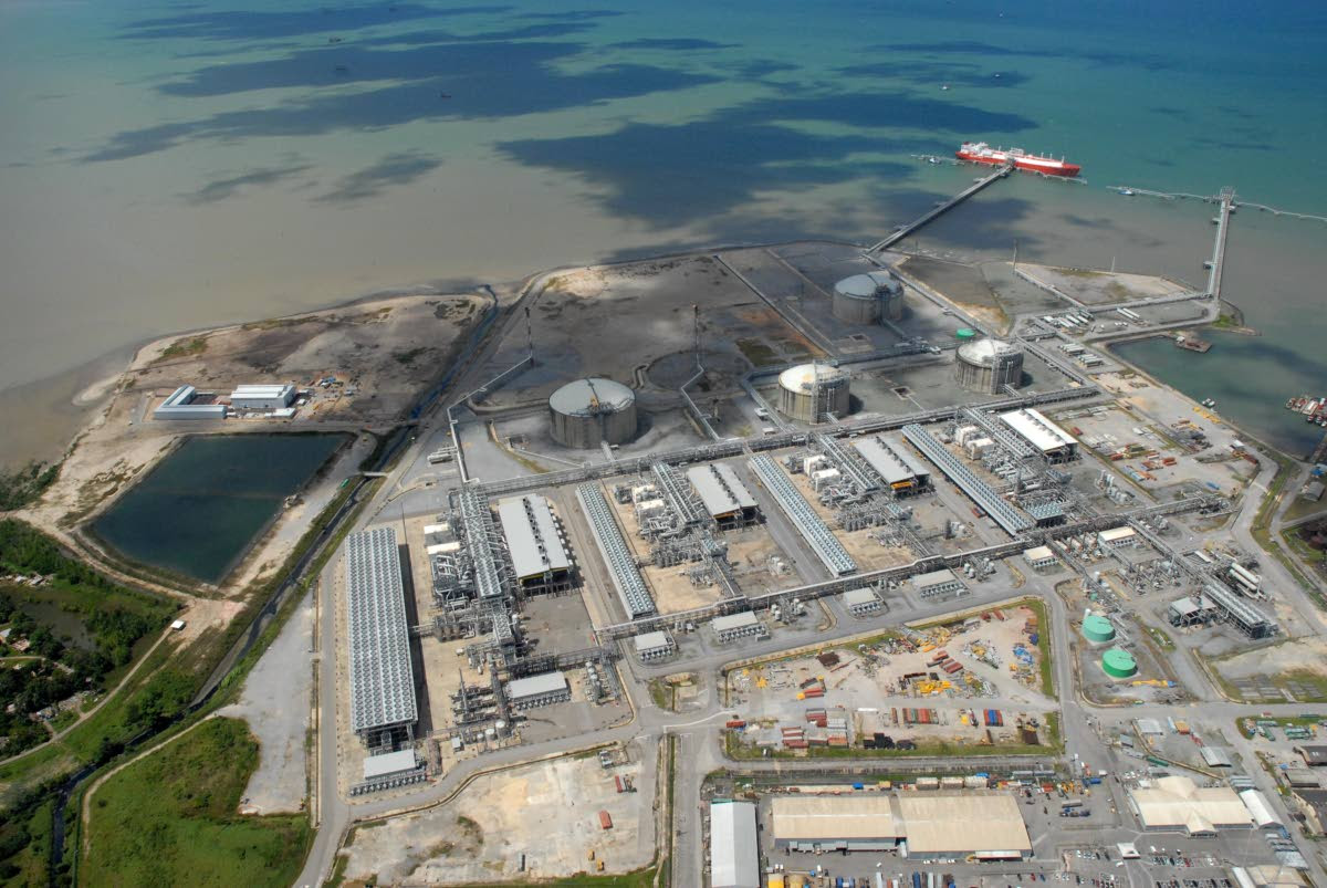 An aerial shot of Atlantic's liquefied natural gas facility in Point Fortin.