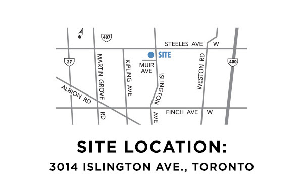 Site Location: 3014 Islington Ave.