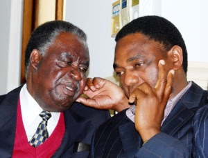 Michael Sata with Hakainde Hichilema