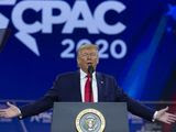 President Donald Trump speaks during Conservative Political Action Conference, CPAC 2020, at the National Harbor, in Oxon Hill, Md., Saturday, Feb. 29, 2020. (AP Photo/Jose Luis Magana)