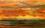 Original Abstract Landscape Painting "Blazing Sky Reflected IV" by Colorado Abstract Artist Kimberly - Posted on Monday, March 23, 2015 by Kimberly Conrad
