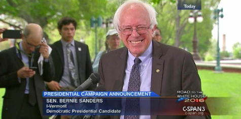 Bernie announcing his 2016 presidential campaign