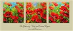 The Gathering - Poppy Painting Triptych by Texas Flower Artist Nancy Medina - Posted on Wednesday, December 24, 2014 by Nancy Medina