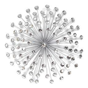 Silver Acrylic Burst Metal Wall Decor