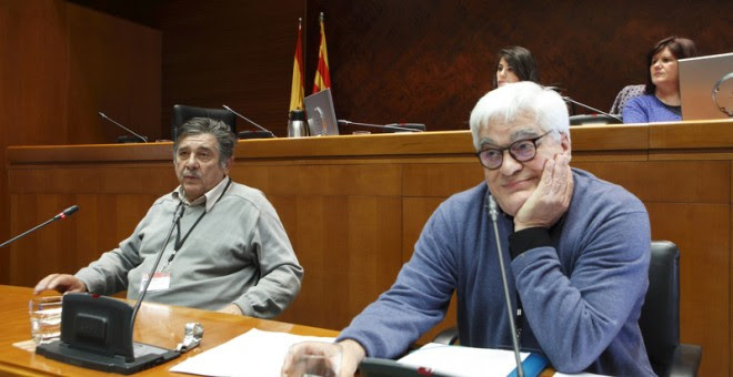 Carlos Slepoy y Chato Galante en las Cortes de Aragón.- CORTES DE ARAGÓN