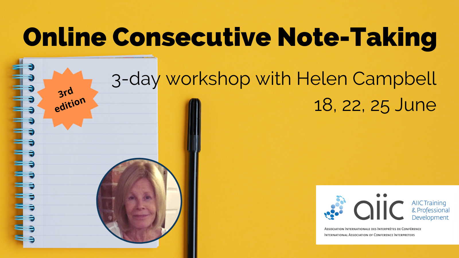 poster online note-taking with Helen Campbell