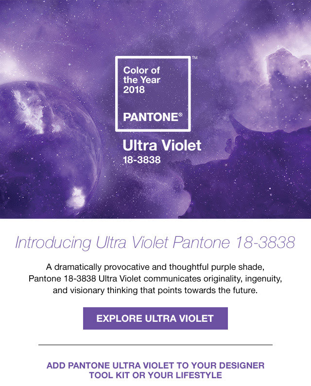 Announcing PANTONE 18-3838 Ultra Violet, PANTONE® Color Of The Year ...