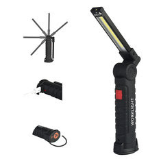 XANES 175A 360° Rotation USB COB+LED Emergency Flashlight