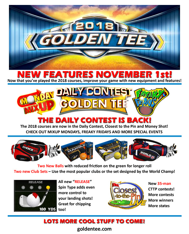 Golden Tee 2018 - New Features November 1st!