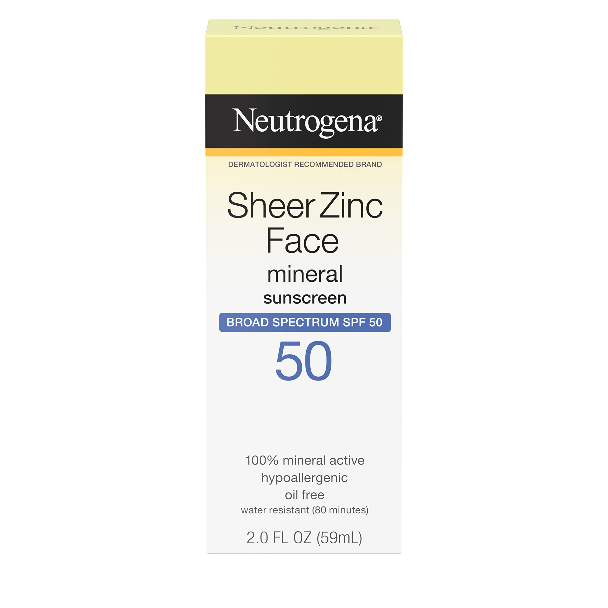 Neutrogena Sheer Zinc Oxide Dry-Touch Face Sunscreen with Broad Spectrum SPF 50