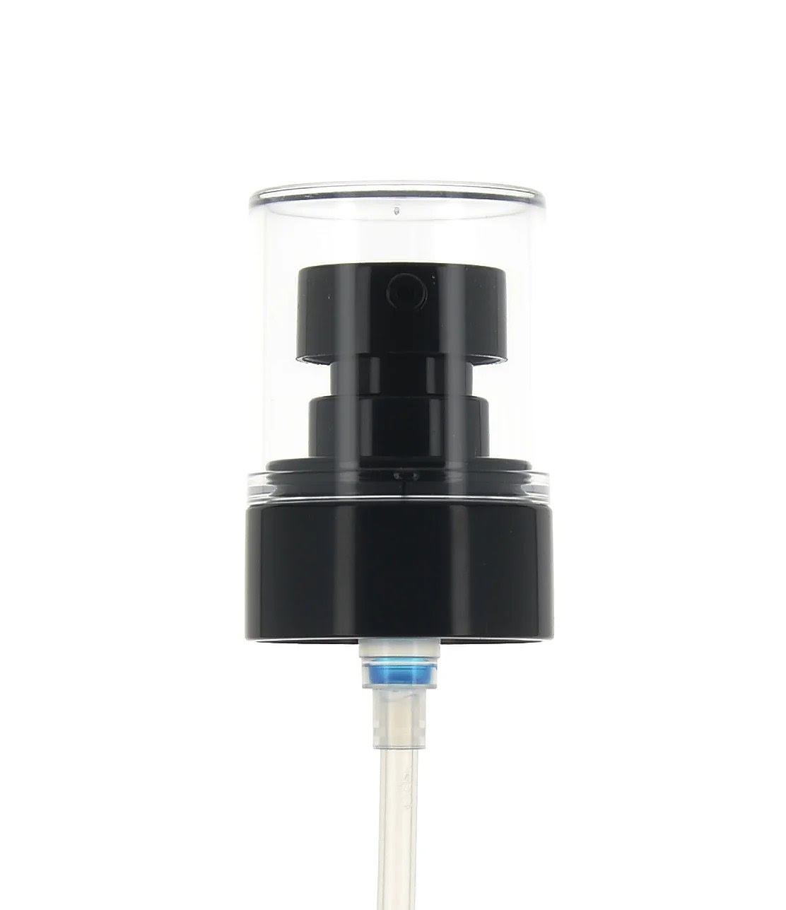 Black Treatment Pump with Clear Overcap APG Packaging