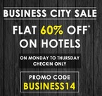 60% off on Hotels Goibibo (for Checkings Mon to Thu)