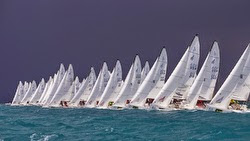 J/70s sailing Key West Race Week