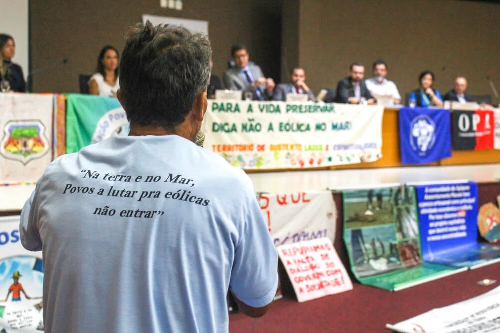 Audiência realizada pela Assembleia Legislativa do Ceará para discutir os projetos de parques de energia eólica