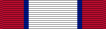 Width-44 white ribbon with width-10 scarlet stripes at edges, separated from the white by width-2 ultramarine blue stripes.