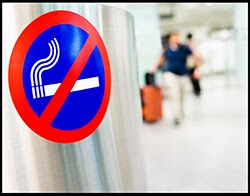 Among the 50 busiest airports in the world, nearly half completely prohibit smoking indoors.