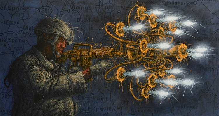 Woven Oil Paintings by Alexi Torres