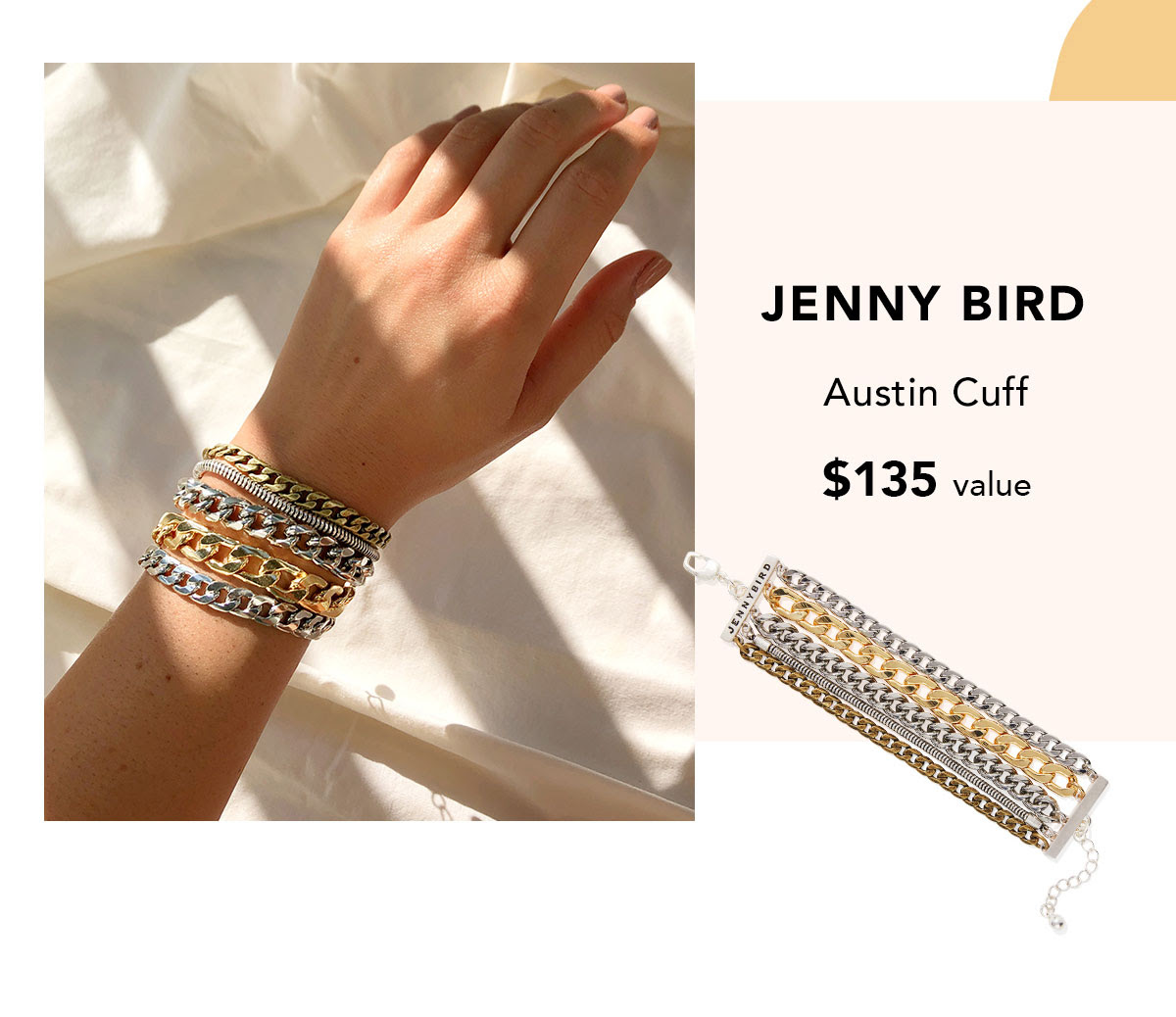 JENNY BIRD Austin Cuff $135 value