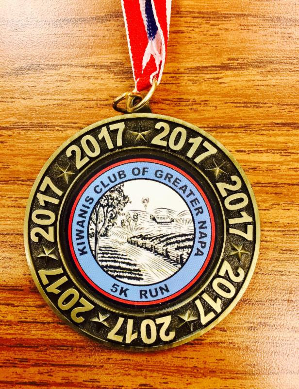 2017 Kiwanis 5k Medallion Napa Valley