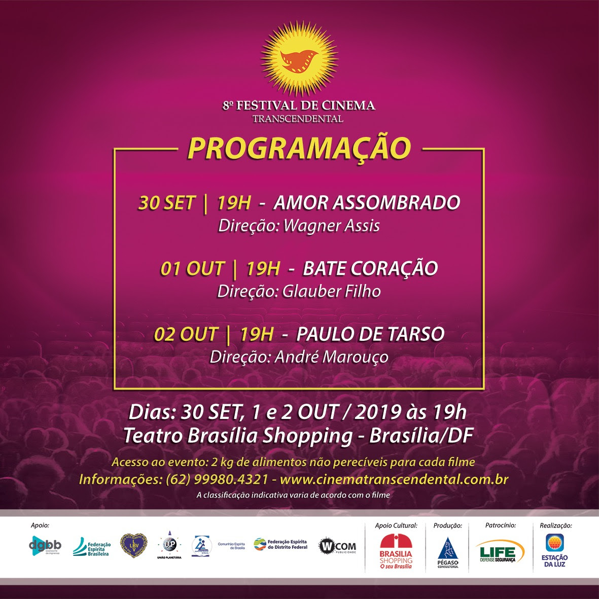 Festival de Cinema Transcendental chega a sua oitava edição em Brasília