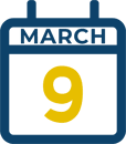 March 9 Calendar Icon