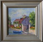 French Boathouse ~ Framed - Posted on Saturday, December 13, 2014 by Vikki Bouffard