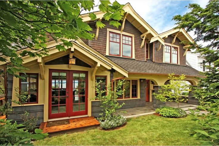 craftsman house dark trim - Google Search