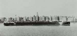 Ford Freighter “Green Island” Arriving at New York City Dock,