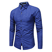 Men's Chinoiserie Plus Size Shirt - Solid