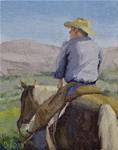 Lookin' on the Land, 4x5, signed, original, sean conrad Western, $45.00 - Posted on Sunday, December 28, 2014 by Sean Conrad