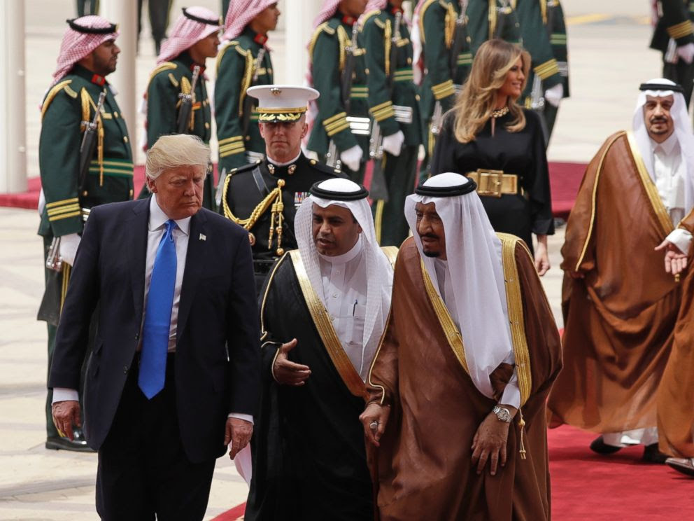 Image result for Trumps saudi arrival