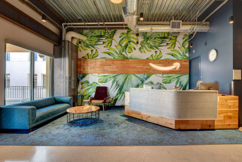 Amazon Las Vegas office reception area. The company recently opened a new 30,000 square foot office in Town Square in downtown Las Vegas. (Photo: Business Wire)