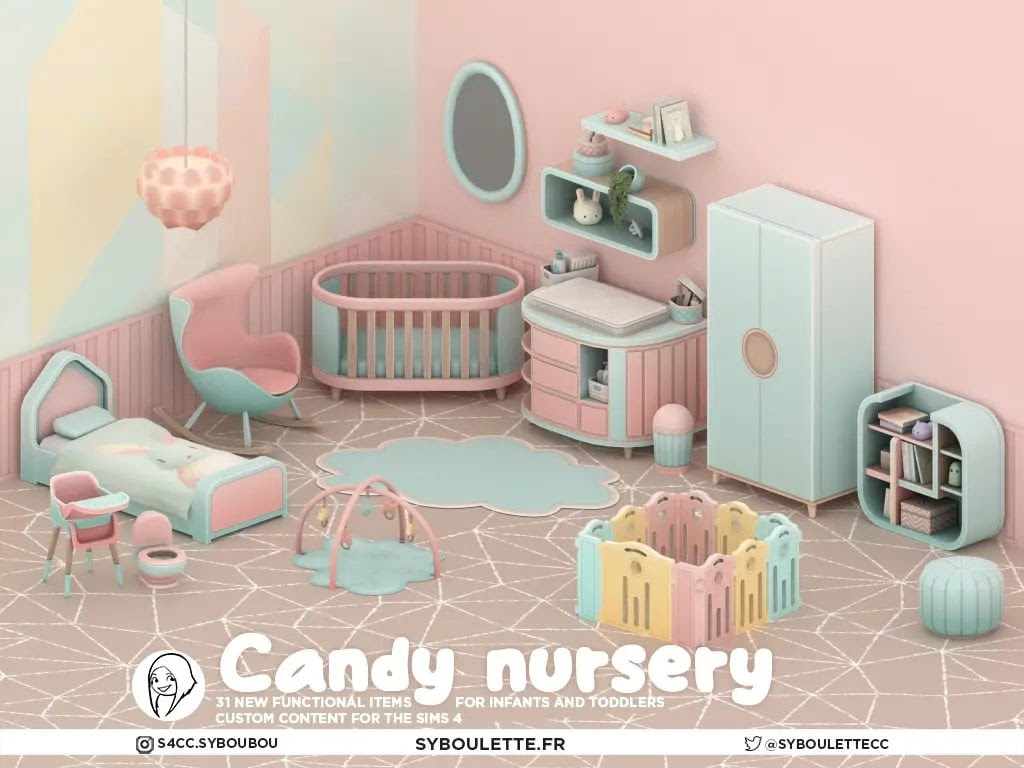 Boho Baby Bedroom CC Pack - The Sims 4 Build / Buy - CurseForge