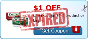 $1.00 off one Excedrin 24 ct product or larger
