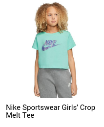 Nike Sportswear Girls' Crop Melt Tee