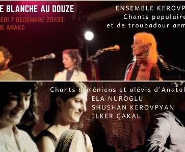 Ensemble Kerovpyan (chants populaires et de troubadour arméniens) / Elâ Nuroglu, Ilker Çakal, Shushan Kerovpyan (chants arméniens et alévis d'Anatolie)