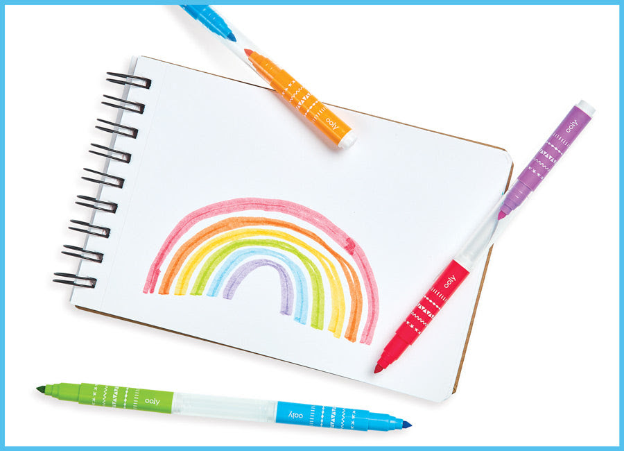 Rainbow colored with OOLY Double Up! markers Rainbow colored with OOLY Double Up! markers