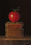 Still Life with Vintage Cheese Crate and Tomato - Posted on Tuesday, April 14, 2015 by Darla McDowell