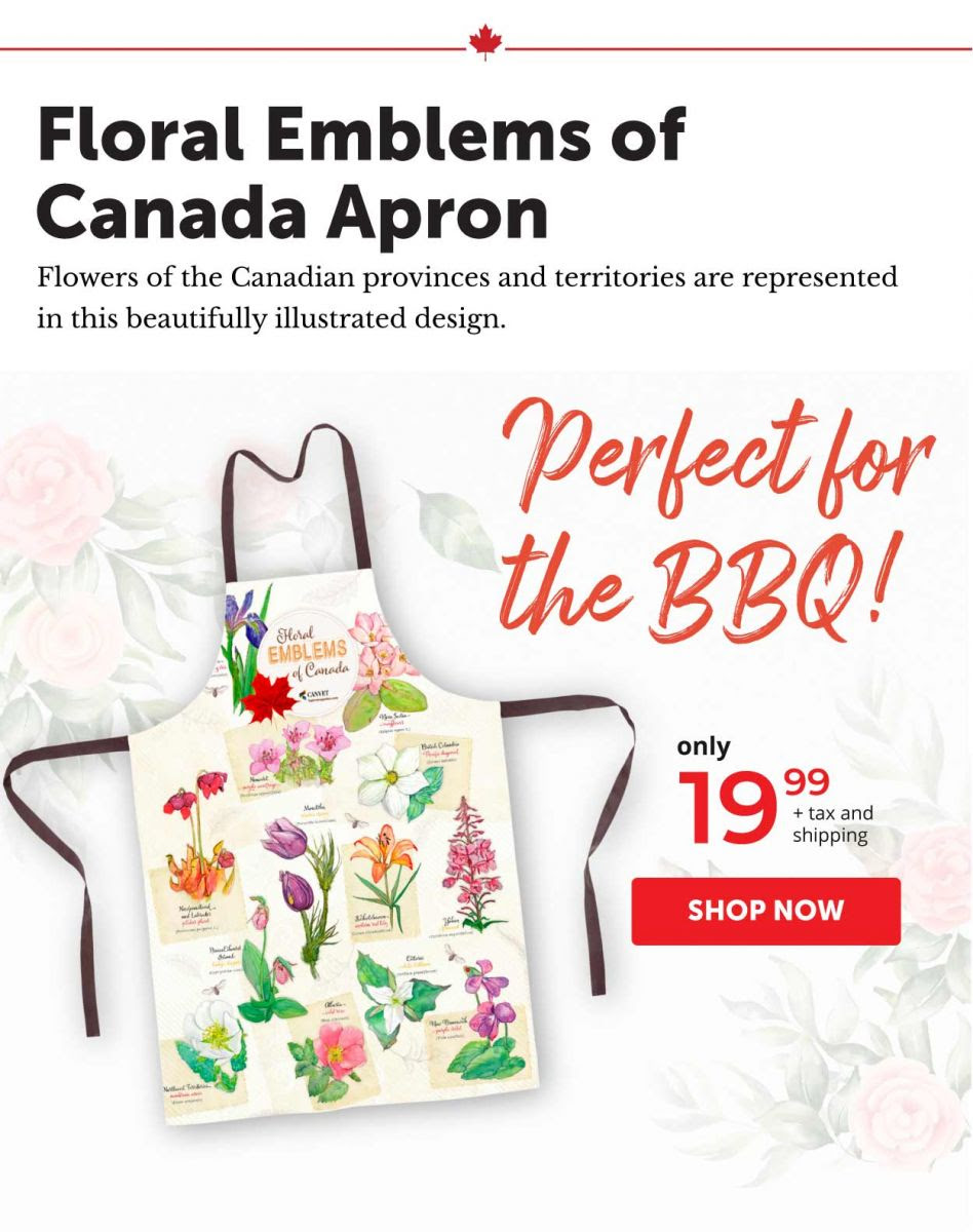 Floral Emblems of Canada apron