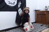 ISIS toddler beheading his teddy bear.