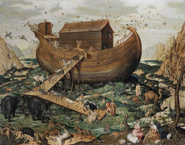 'Arca de Noé en el monte Ararat' por Simon de Myle, 1570 AD.