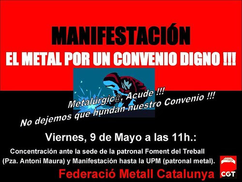 Manifestación 9 MAYO Metal por un convenio digno